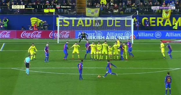 Messiho famózny priamy kop do šibenice v zápase s Villarrealom! (VIDEO)