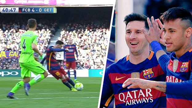 Messi parádne napriahol z 20-tich metrov a zvýšil na 4:0 proti Getafe (VIDEO)