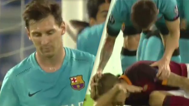 Messi neoslavoval gól proti Rímu, venoval sa radšej zranenému hráčovi súpera! (VIDEO)