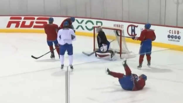 Komický tréning Montrealu: Hráči museli trénovať s hokejkou na opačnú stranu! (VIDEO)