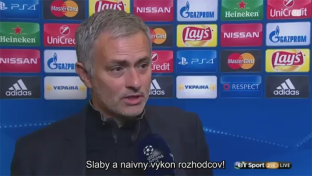 Mourinho sa po remíze v Kyjeve znovu sťažoval: Rozhocovia boli slabučkí a naivní! (VIDEO+TITULKY)