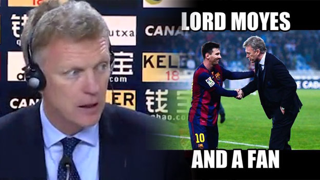 Vtipné reakcie: David Moyes porazil s Realom Sociedad Barcelonu
