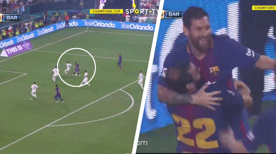 Messi sa pohral s obranou Realu Madrid a otváral skóre nočného El Clasica v Miami! (VIDEO)