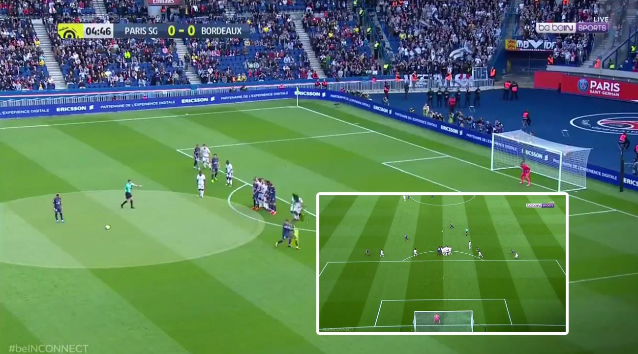 Famózny gól Neymara z priameho kopu proti Bordeaux. Na jeho pravačku z 28 metrov nemal brankár žiadny nárok! (VIDEO)