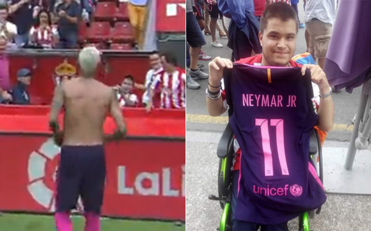 Krásne gesto Neymara: Postihnutému fanúšikovi súpera venoval svoj dres, chlapec sa následne rozplakal! (VIDEO)