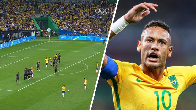 Fantastický gól Neymara vo finále olympijského turnaja. Pozrite si jeho priamy kop z 28 metrov! (VIDEO)