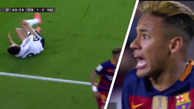 Neymar pocítil vlastnú medicínku. Dostal žltú kartu za faul, ktorý hráč Valencie nafilmoval! (VIDEO)