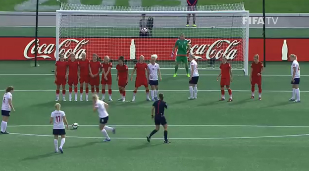 To by nechytil ani Neuer! Nórska futbalistka strelila krásny gól z priameho kopu!