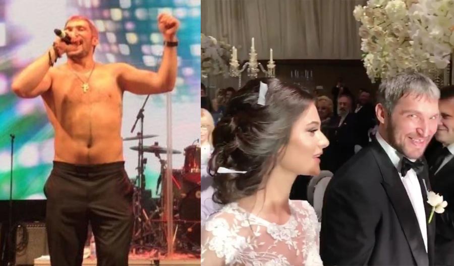 Alexander Ovečkin sa oženil s ruskou modelkou. Na svadbe bez košele spieval na pódiu Rasputina! (VIDEO)