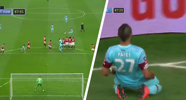 Dimitri Payet a jeho nádherný priamy kop do siete Manchestru United! (VIDEO)