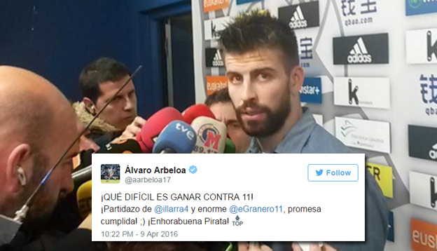 Vojna pokračuje: Alvaro Arbeloa sa smial z prehry Barcelony, Pique mu takto odpovedal! (VIDEO)