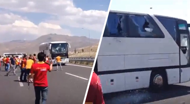 Martin Škrtel sa má v Turecku na čo tešiť! Pozrite, ako dnes zničili fans Galatasarayu autobus Besiktasu! (VIDEO)