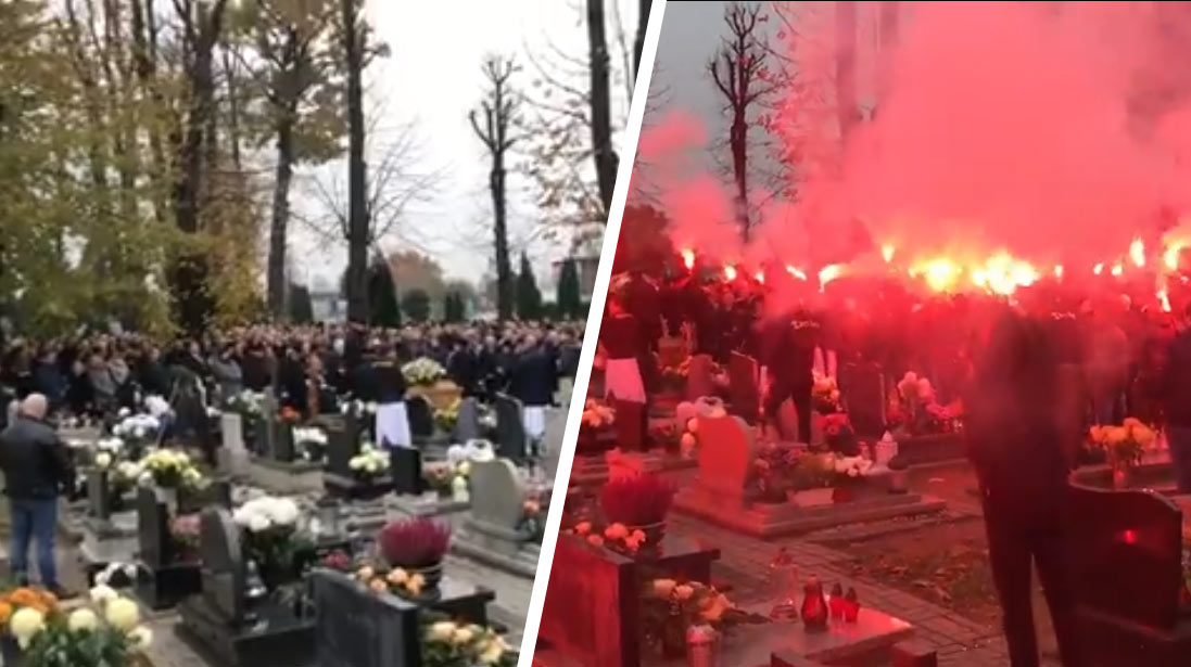 Fanúšika v Poľsku dobili na smrť chuligáni súpera. Na dnešnom pohrebe si ho uctili krásnym spôsobom! (VIDEO)