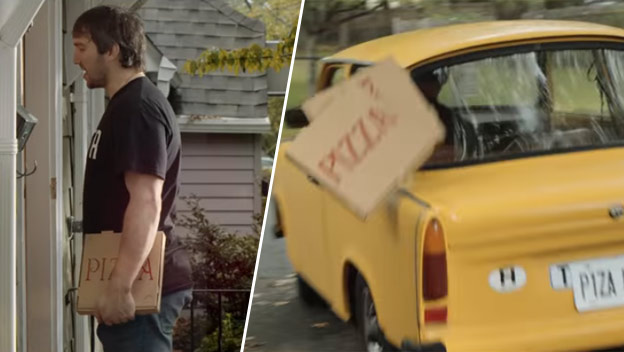 Alexander Ovečkin si zahral v reklame. Na trabante rozváža po Amerike pizzu! (VIDEO)