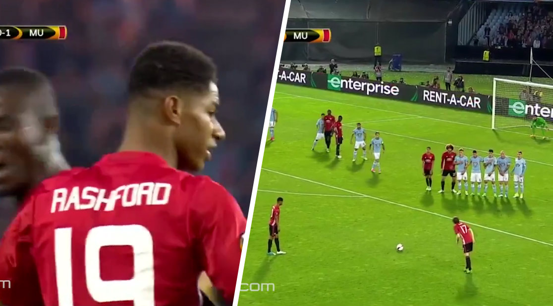 Mladý Rashford parádnym gólom z priameho kopu rozhodol o triumfe Manchestru United v semifinále Európskej Ligy proti Celte Vigo! (VIDEO)