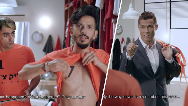 Ronaldo si zahral v trápnej reklame na internet v Izraeli! (VIDEO)
