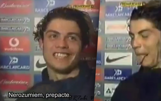 18-ročný Cristiano Ronaldo a jeho prvý rozhovor v Angličtine po prestupe do United (Titulky)
