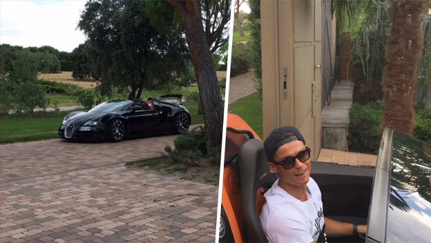 Cristiano Ronaldo sa vracia domov na jeho novom Bugatti Veyron! (VIDEO)