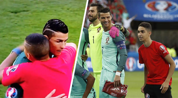 Ronaldo sa dobre pobavil: Chlapec si prišiel spraviť spoločnú fotku počas tímového fotenia Portugalska! (VIDEO)