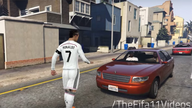 Cristiano Ronaldo v novom móde pre hru GTA5 (VIDEO)