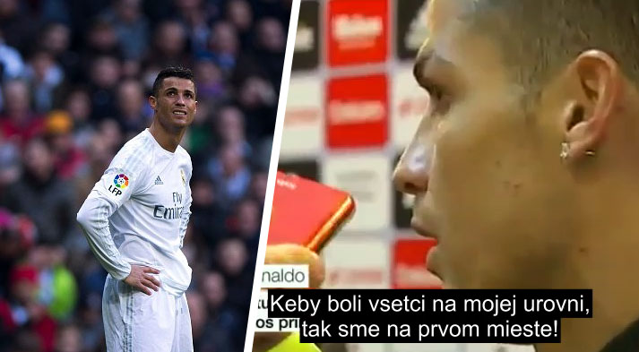 Arogantný Ronaldo po zápase s Atleticom: Keby mali všetci hráči moju úroveň, tak sme prví! (VIDEO)