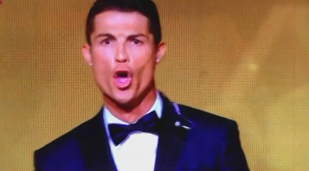 Paródia na Ronaldove víťazné gesto