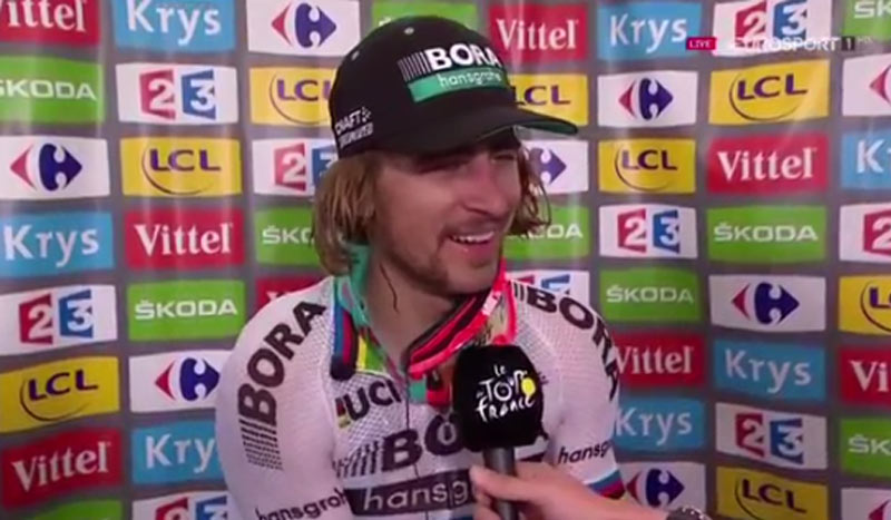 Peter Sagan po dnešnom triumfe na Tour de France: Či bol na mne tlak? Čo je to tlak? (VIDEO)