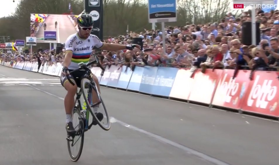 Famózny Sagan všetkým ušiel a stal sa víťazom prestížnych pretekov Okolo Flámska! (VIDEO)