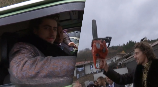 Takto to vyzeralo na svadbe Sagana, zelený trabant a motorová píla! (VIDEO)