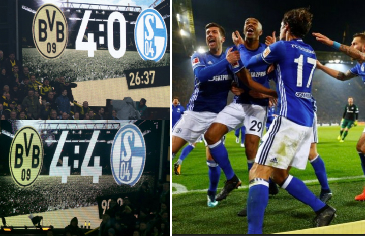 Neuveriteľný obrat v Bundeslige: Dortmund vyhrával cez polčas nad Schalke 4:0. Zápas skončil remízou 4:4! (VIDEO)