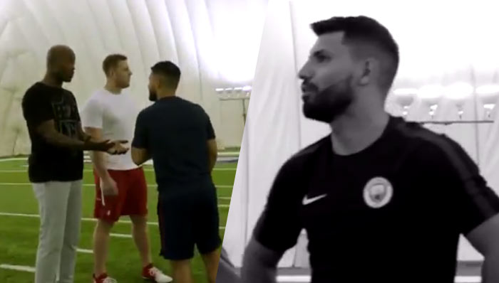 Hráč amerického futbalu nazve Aguera hráčom Socceru. Argentínčan ho totálne zruší! (VIDEO)