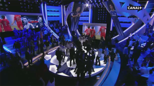 Televízne štúdiu vo Francúzsku po góle Thiaga Silvu