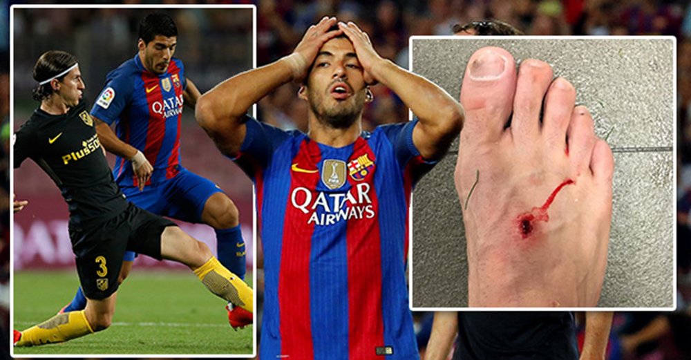 Luis Suarez prepichol nohu obrancovi Atletica Madrid, potom na neho kričial aby nesimuloval! (VIDEO)