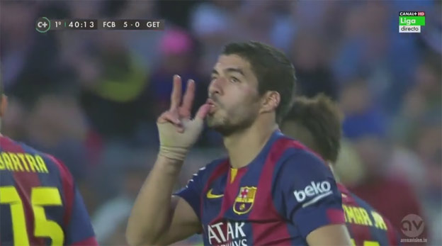 Dva parádne góly Suareza proti Getafe