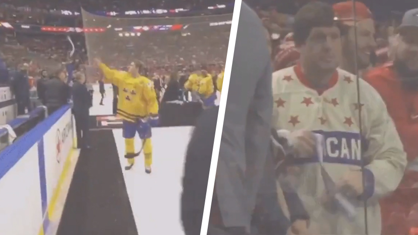 Švédsky hokejista hodil striebornú medailu fanúšikovi USA. Následovala reakcia, ktorá baví celý internet! (VIDEO)