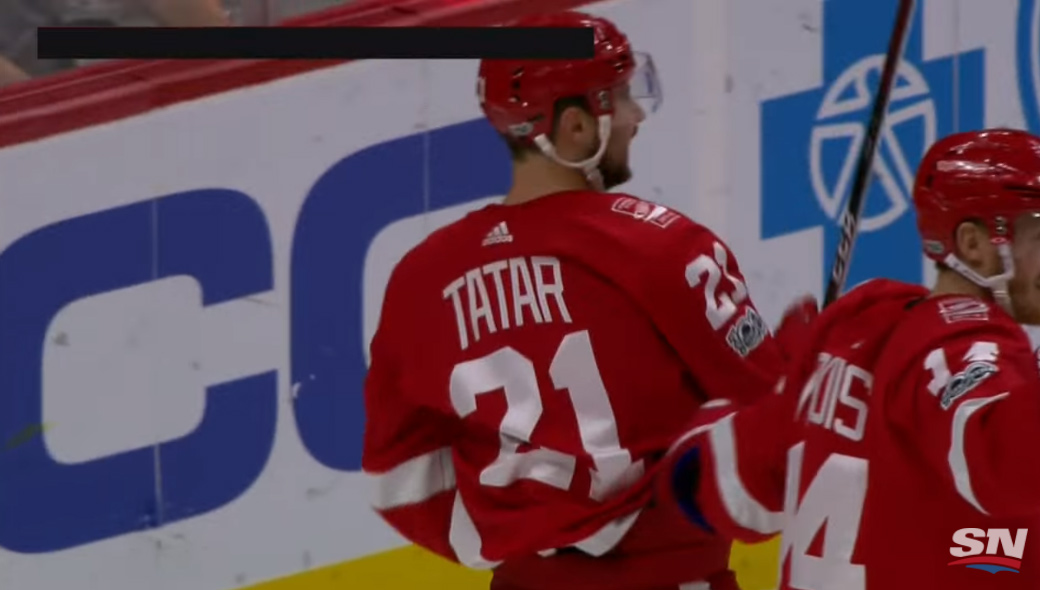 Tomáš Tatar a jeho 10. gól v sezóne po parádnej prihrávke od Zetterberga! (VIDEO)