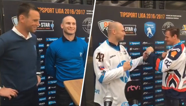 Tlačovka pred zápasom Tipsport Ligy proti reprezentácii: Lintnerove podpichovačky k docentovi Draveckému a MMA pózovanie! (VIDEO)