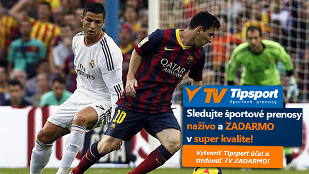 El Clasico sa blíži: Kvalitný stream bez sekania bude dostupný na TV Tipsport!
