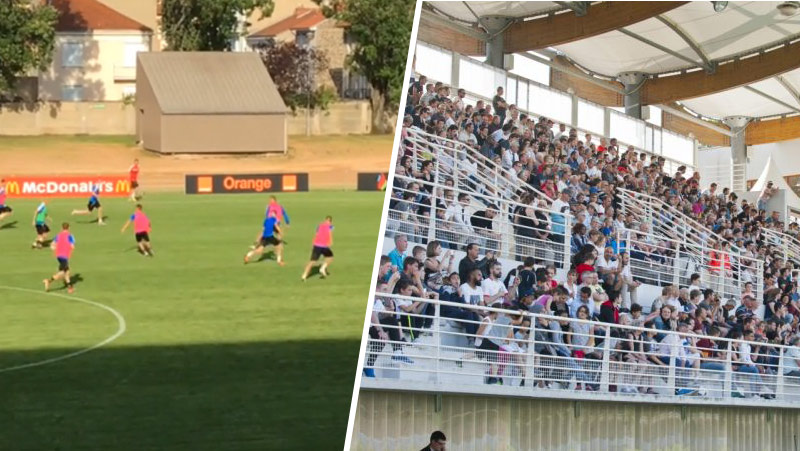 Toľko ľudí nechodievalo ani na naše zápasy, teraz prišlo na náš tréning vo Francúzsku cez 2000 ľudí! (VIDEO)