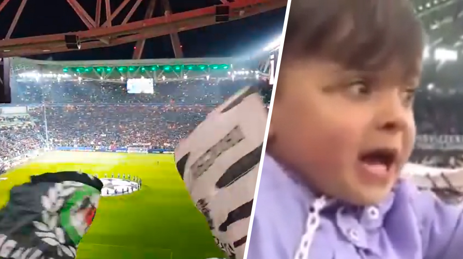 Krásne zábery ako celý štadión spieva hymnu Juventusu pred zápasom s Tottenhamom (VIDEO)