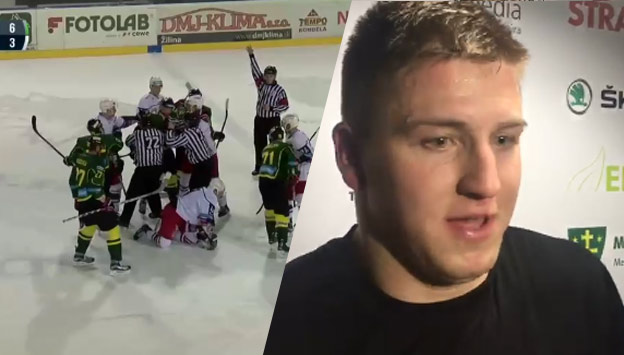 Hokejista Žiliny napadol Lušňáka v zápase so Zvolenom: Je zákerný a myslí si, že je niečo viac, keď hrá v Slovane! (VIDEO)