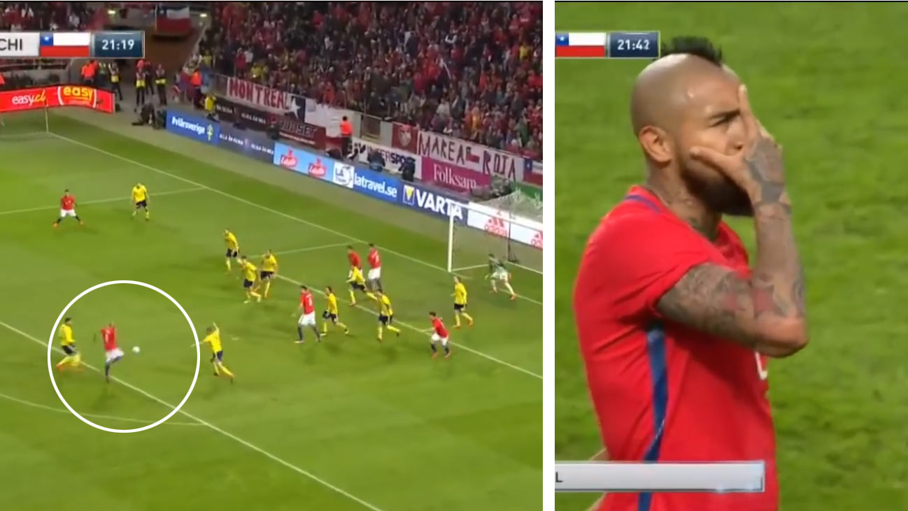 Čilan Arturo Vidal a jeho exkluzívny gólový volej do siete Švédska! (VIDEO)
