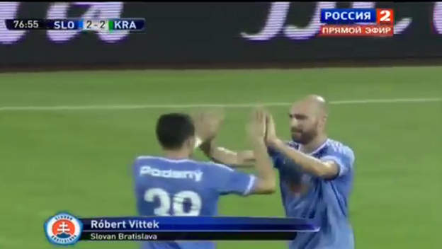Róbert Vittek a jeho čistý hetrik proti Krasnodaru