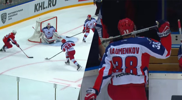 Vlastenec roka v KHL: Obrancovi CSKA Moskva sa netreba čudovať, že následne dolámal hokejku! (VIDEO)