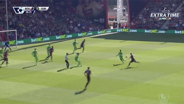 Exkluzívny volej futbalistu Bournemouthonu v zápase so Sunderlandom (VIDEO)