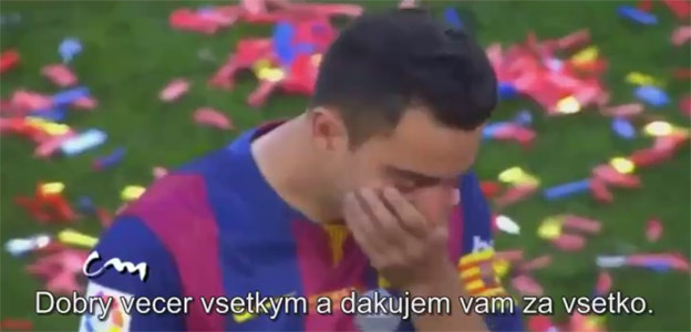 Xavi a jeho emotívny prejav pri rozlúčke s fanúšikmi Barcelony (Titulky)