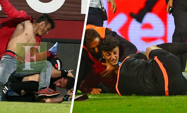 Šokujúce zábery z Turecka: Fanúšik vbehol na trávnik a dokopal rozhodcu! (VIDEO)