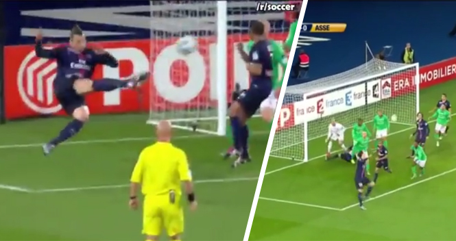 Ibrahimovič takmer strelil v pohári proti St. Etienne fantastický akrobatistický gól! (VIDEO)