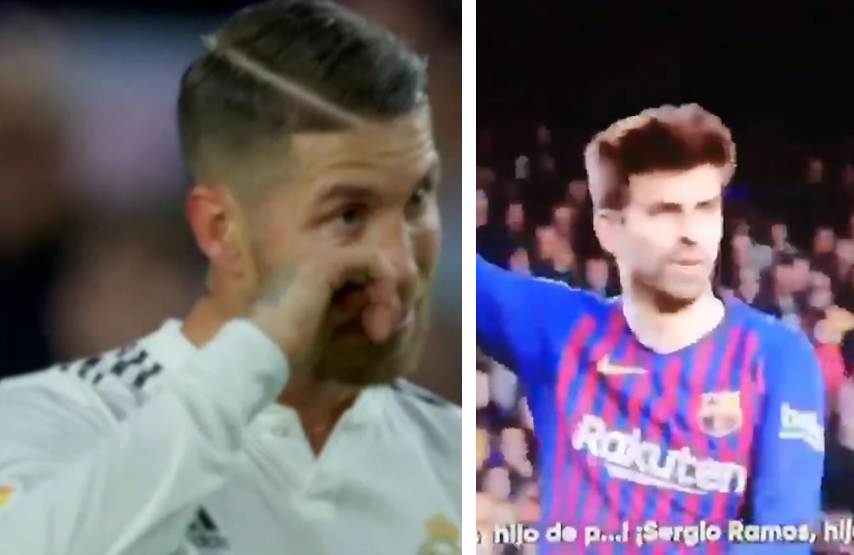 Fanúšikovia Barcelony urážali Ramosa. Pique im ukázal, aby prestali! (VIDEO)