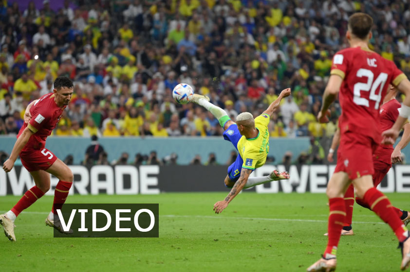 Fantastický gól Brazílčana Richarlisona proti Srbsku
